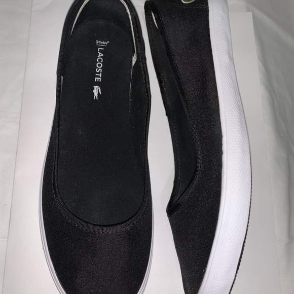CHECK DESCRIPTION -- BLACK LACOSTE FLATS - Picture 3 of 4
